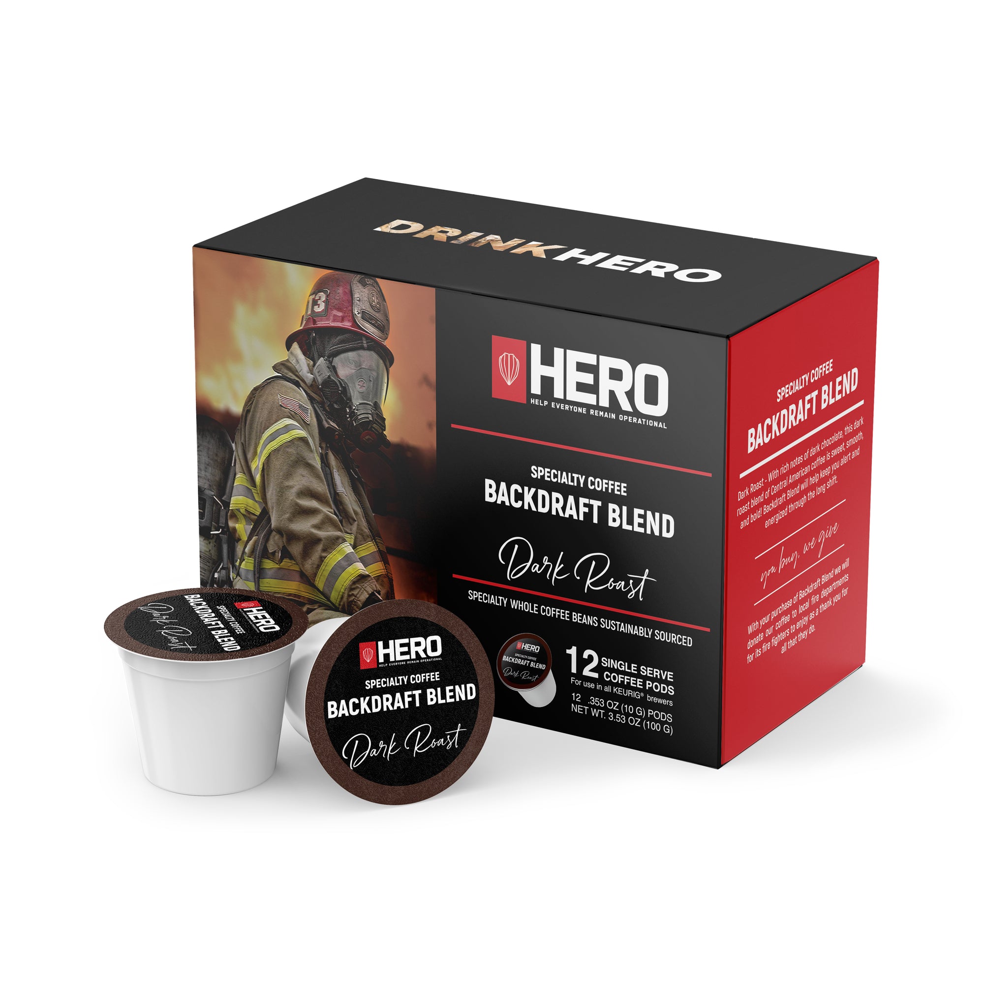 HERO Backdraft Blend Dark Roast Coffee Pods