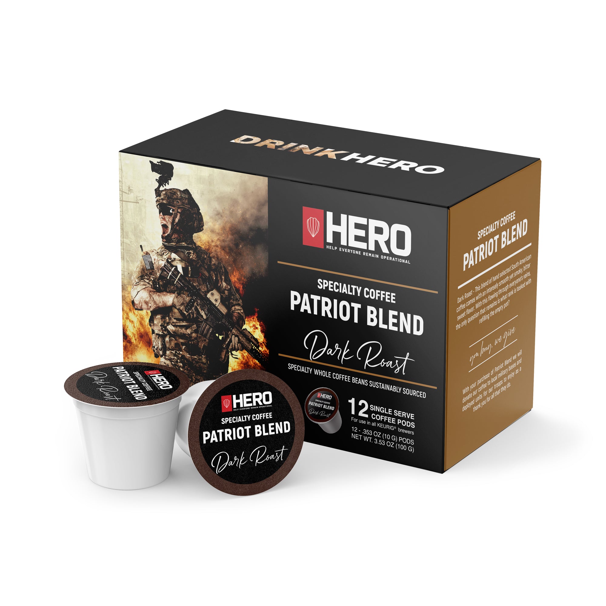 HERO Patriot Blend Dark Roast Coffee Pods